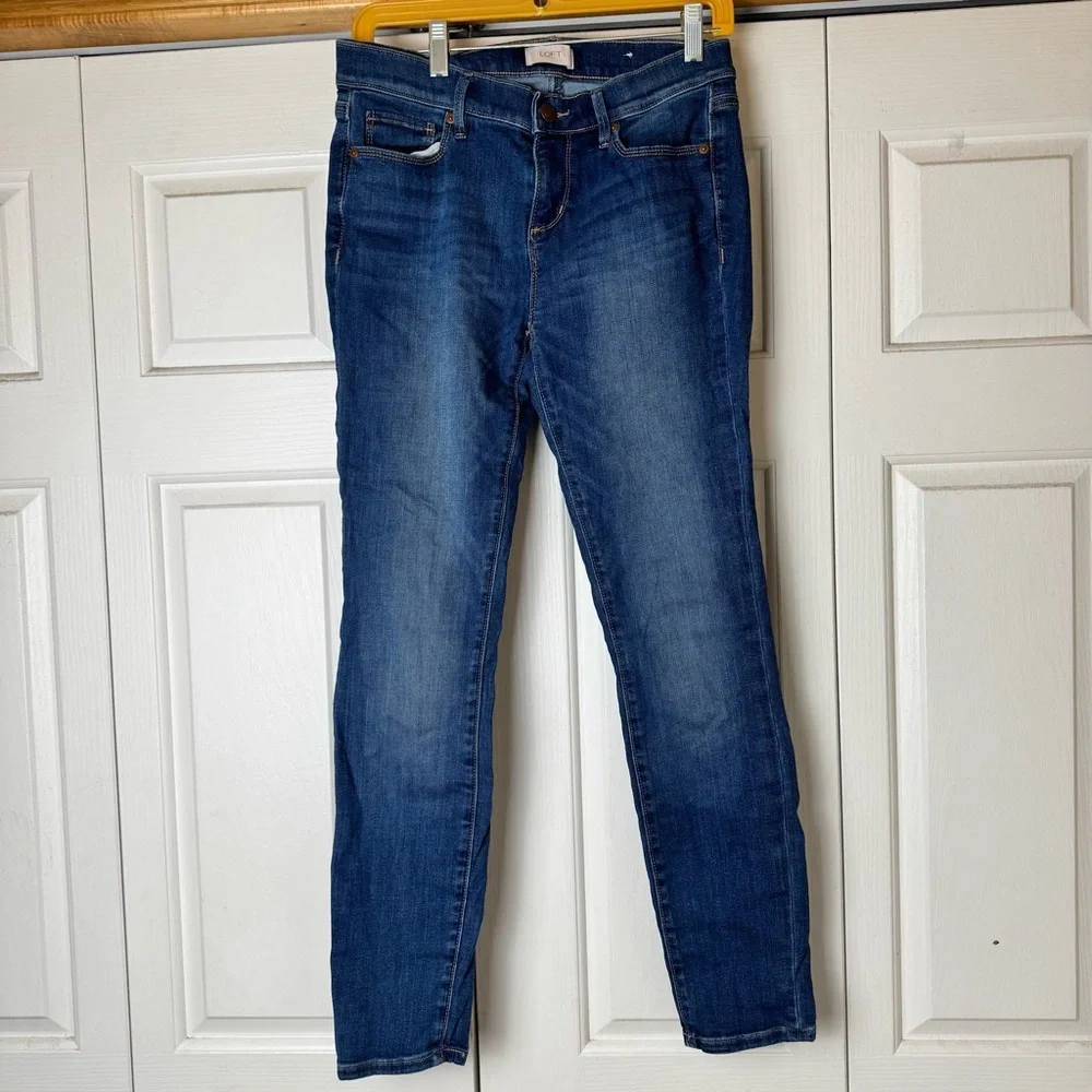 LOFT Women's Deep Blue Skinny Jeans - Picture 7 of 8